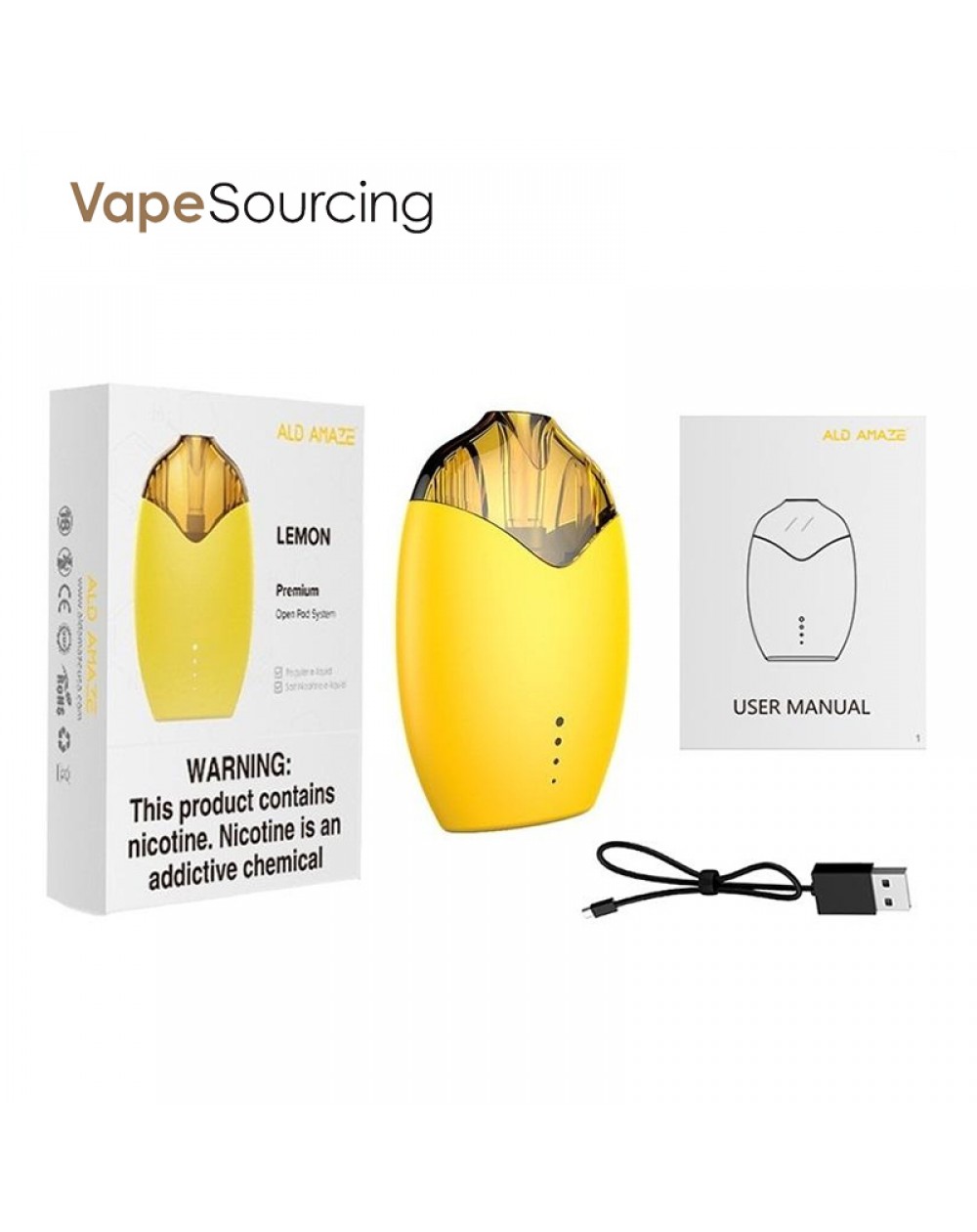 ALD Amaze Lemon Pod System Kit 520mAh | Vape Kit