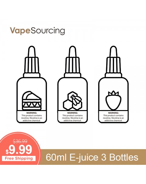 60ml E-juice Free Shipping 3 Bottles(Random Flavor)