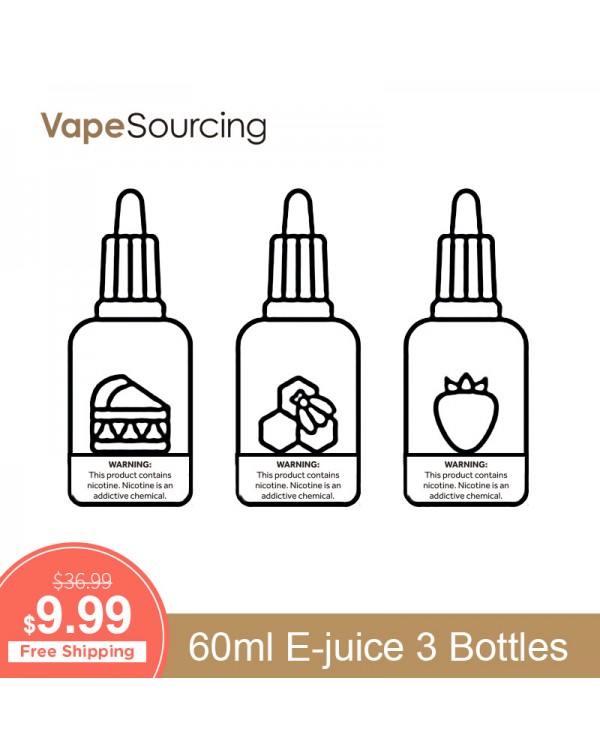 60ml E-juice Free Shipping 3 Bottles(Random Flavor...