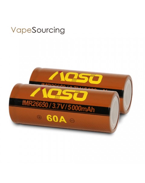 AOSO IMR 26650 5000mAh Flat Top Battery (1pc)