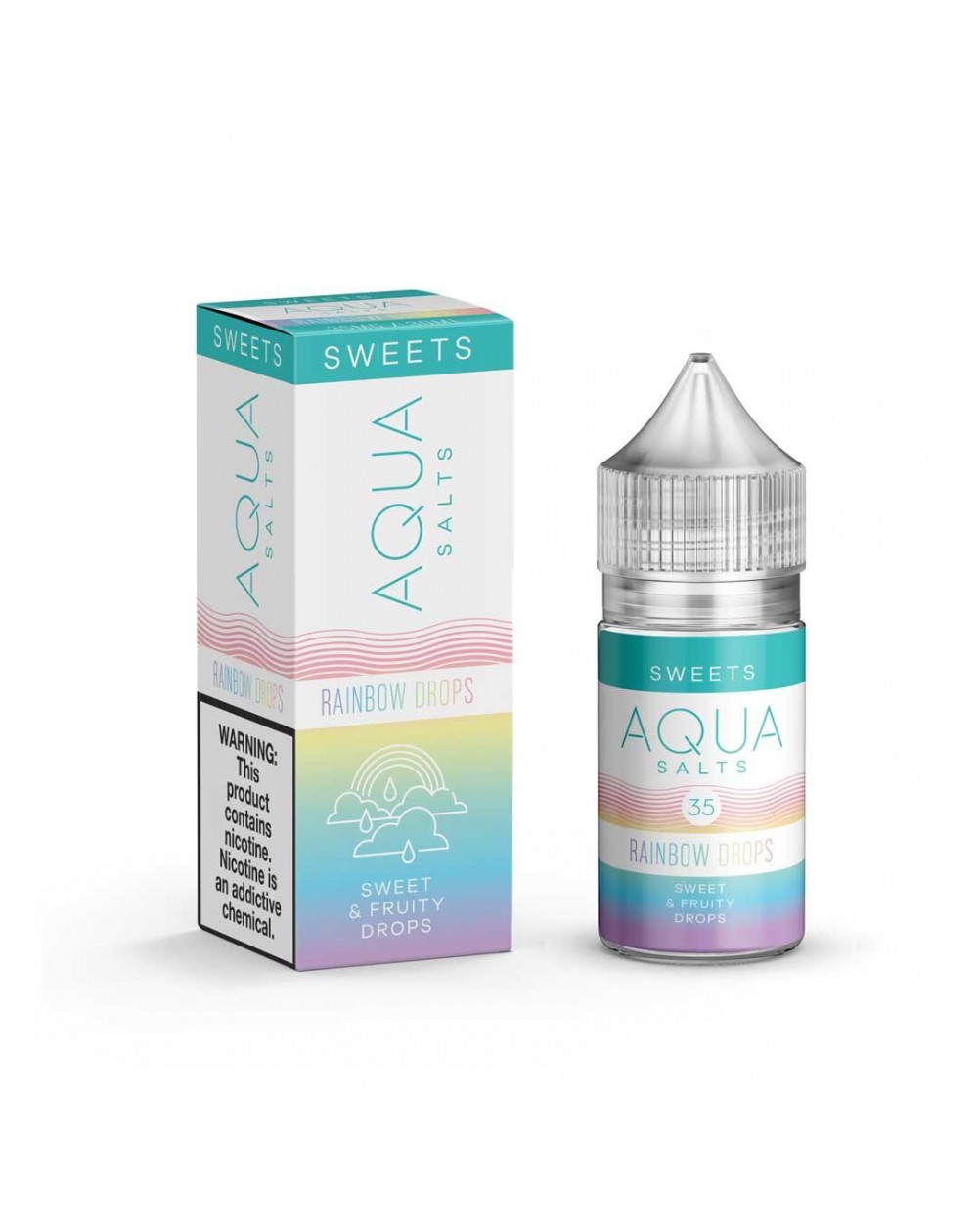 Aqua Salts Rainbow Drops EJuice 30ml Clearance