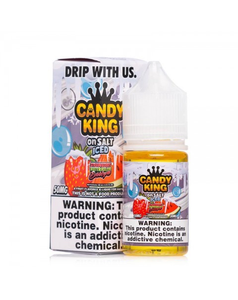 Candy King On Salt Iced Strawberry Watermelon Bubblegum E-juice 30ml