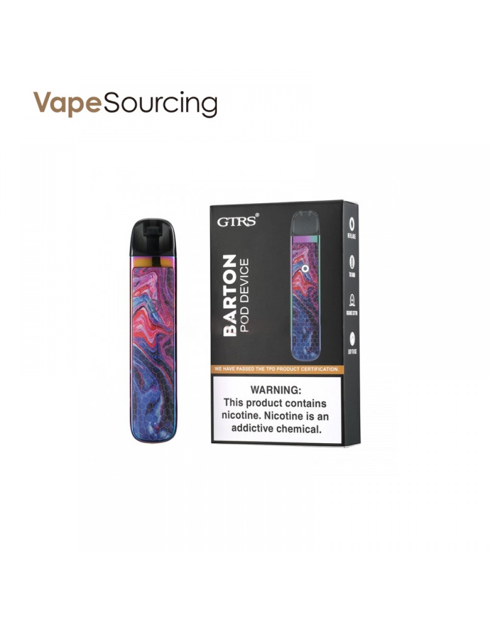 GTRS Barton Pod System Kit 700mAh Vape Kit