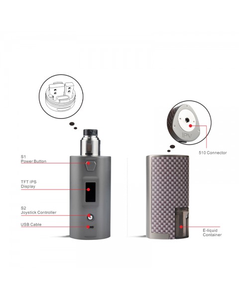 Pioneer4You IPV Revo YiHi Chip Squonk Kit 200W with IPV Finder BF RDA