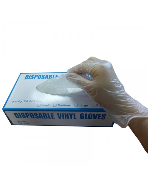 Disposable Transparent PVC Gloves (100pcs/pack)