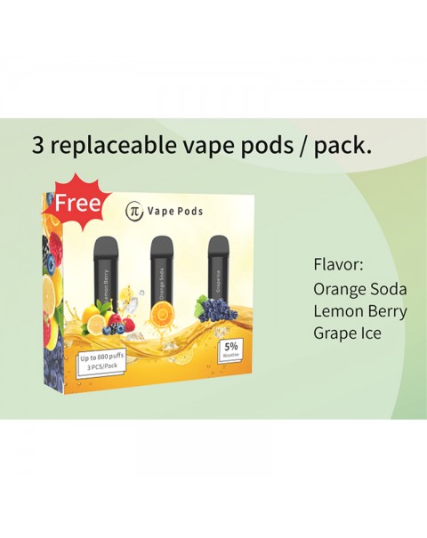 Oumier π Replaceable Pod Kit 800mAh with 3 Vape Pods