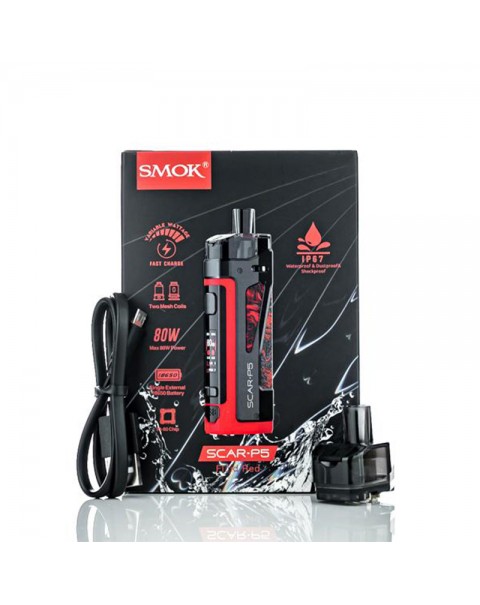 SMOK Scar P5 Pod Mod Kit 80W External 18650 Battery