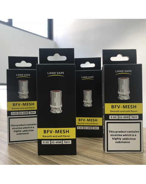 Land Vape BFV-MESH Coil (5pcs/pack)- Compatible with VOOPOO Drag Max/ Drag X&S/ Vinci / R80 / R40